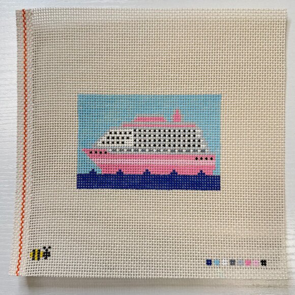 The Seamless Bee LLC Other - Cruise Ship Needlepoint Canvas